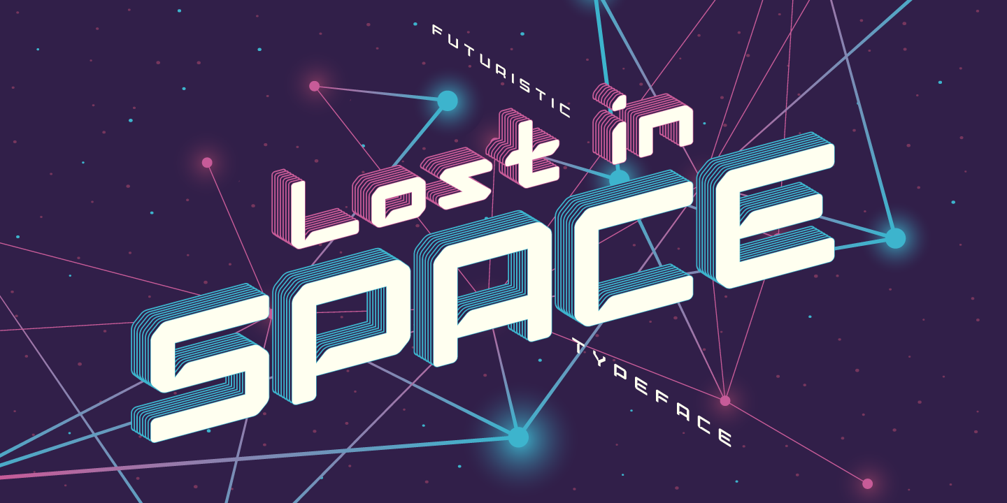 Пример шрифта Lost in space #1